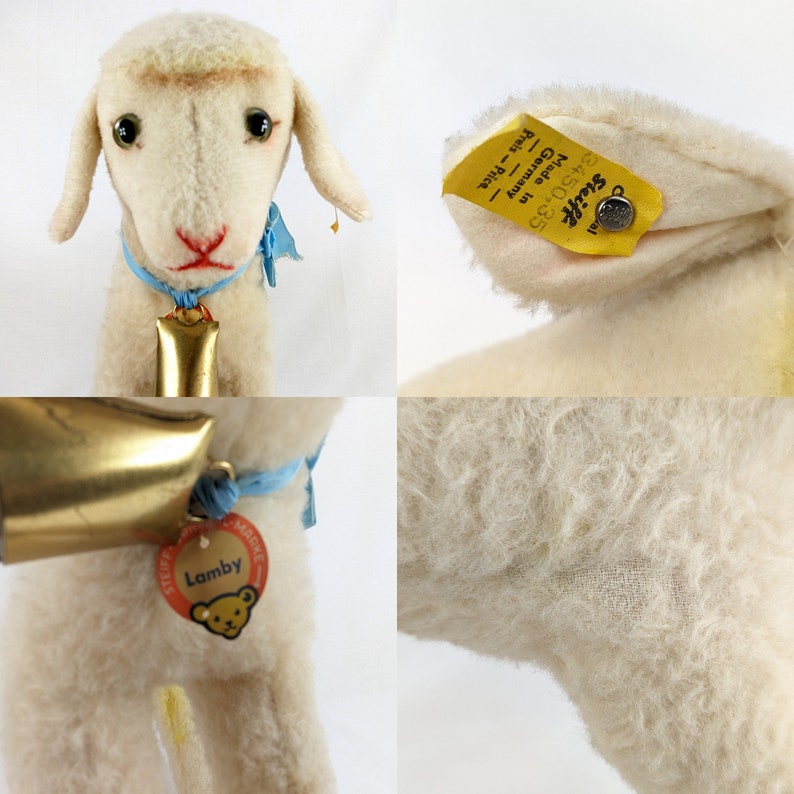Steiff Lamb Largest Ever all IDs 14 inches standing vintage 1968 produced image 4