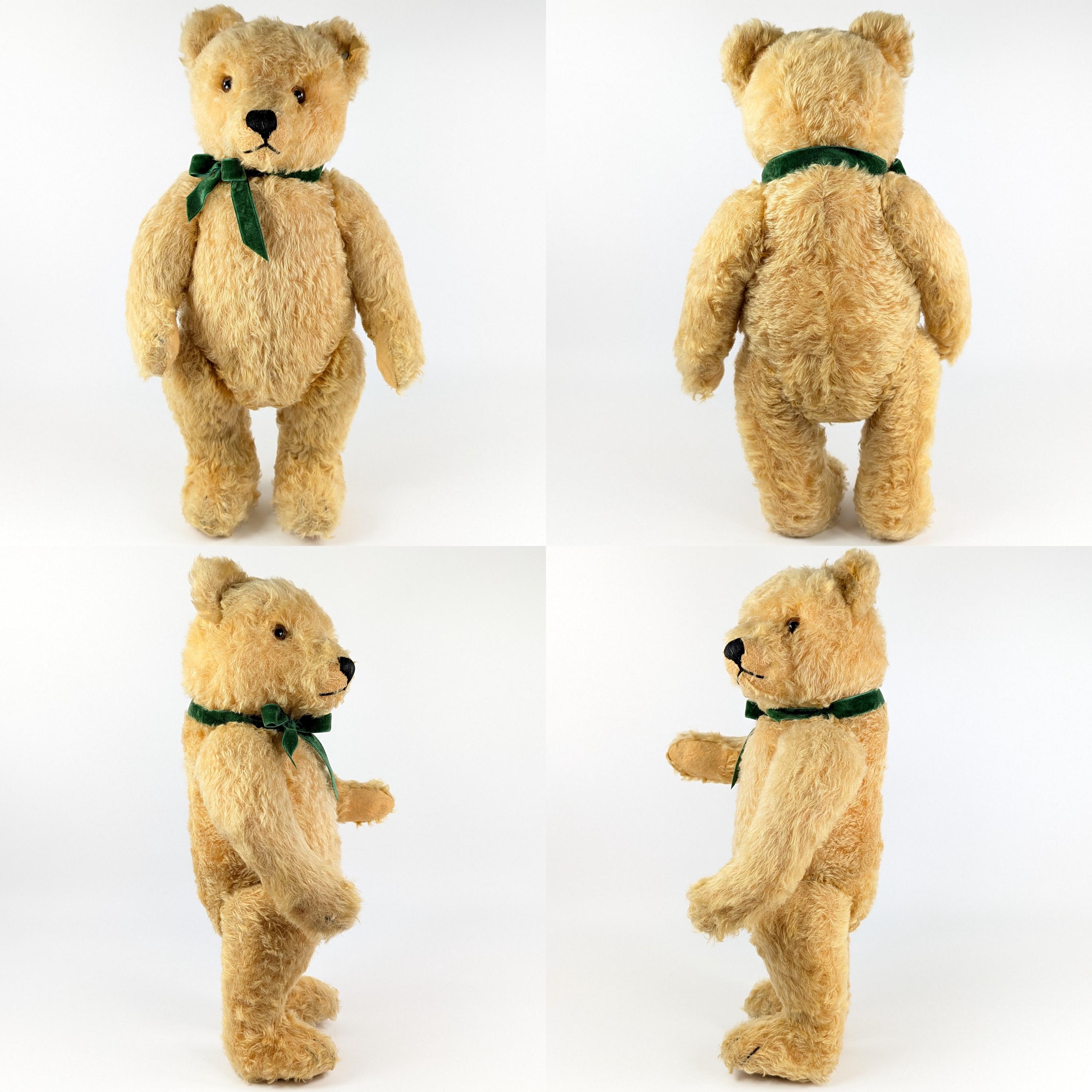 シュタイフ オリジナル テディベア ID付き 17インチ ヴィンテージ 1959