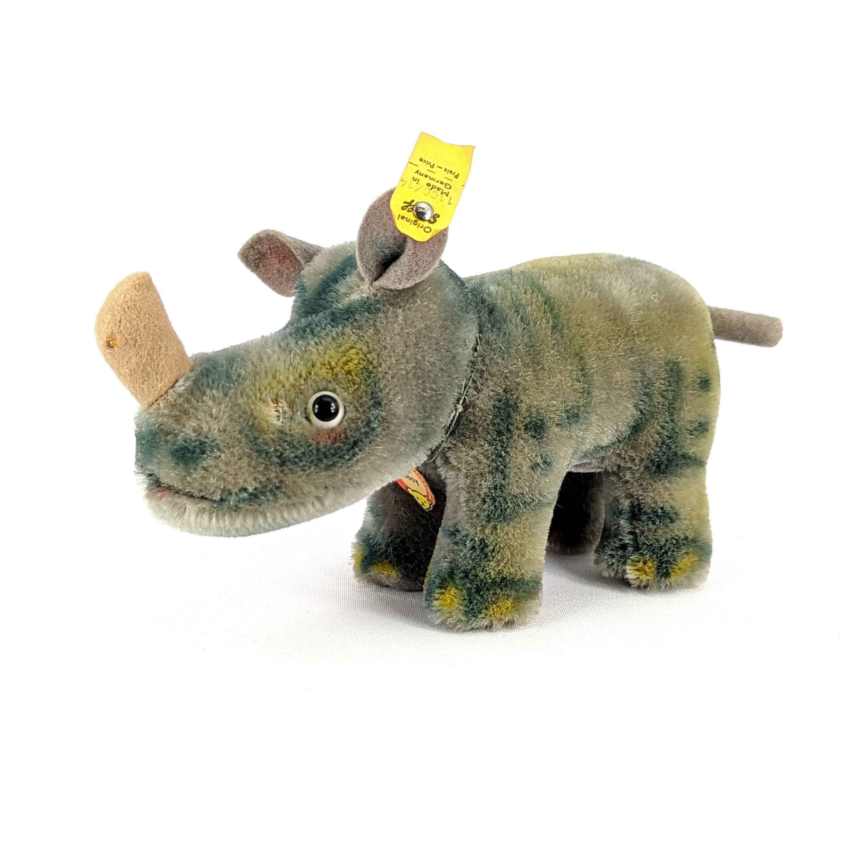 Rhino Nosy Steiff 1310.00 Vintage German - Ruby Lane