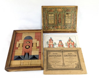 Anker stone building block set from 1906 No 4A complete regular caliber original wooden box