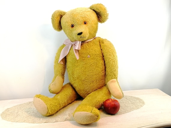 Large Plush Teddy Bear — Mint Floral NZ