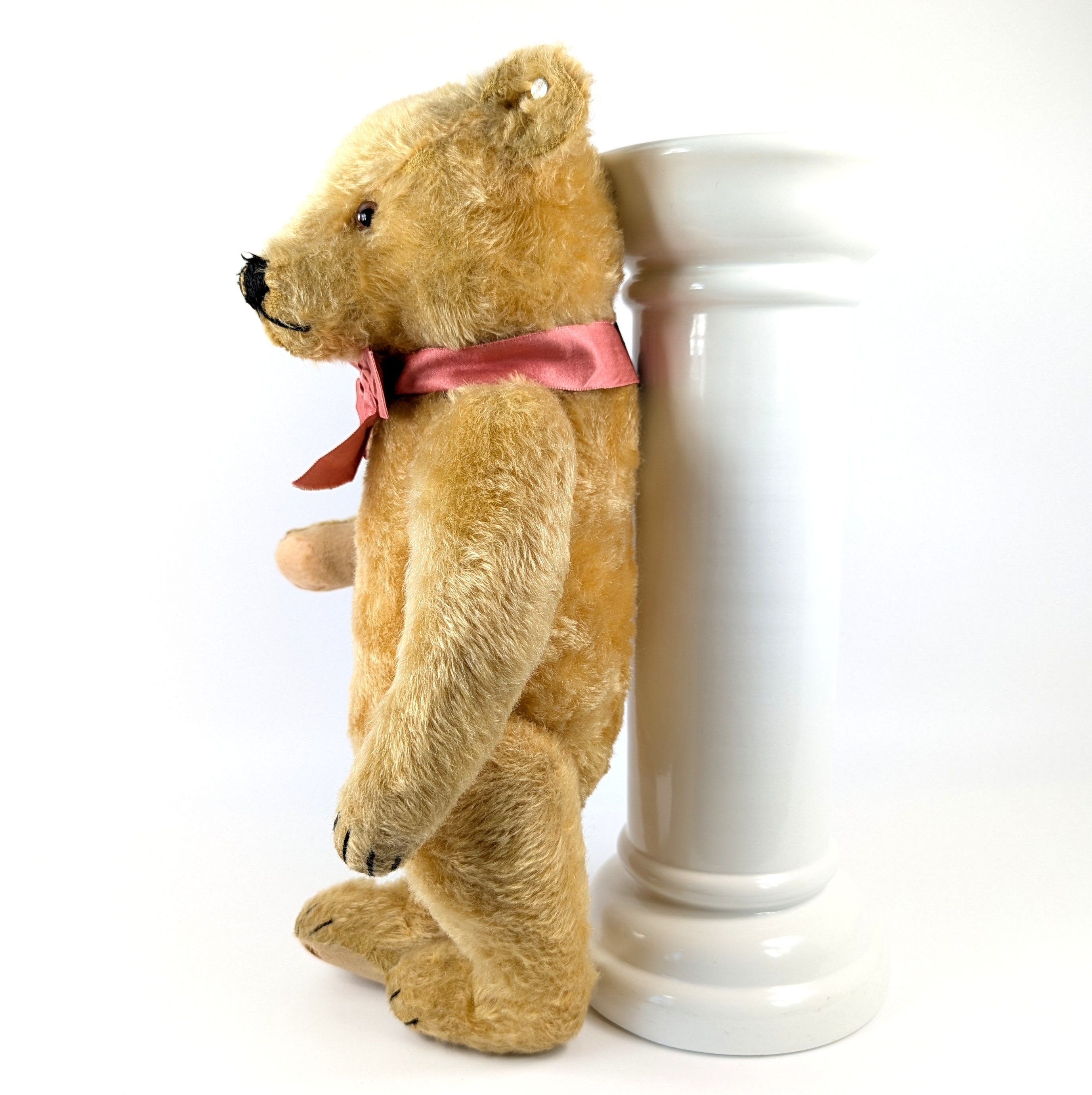Yellow Steiff Teddy Bear With ID 17 Inches Vintage Produced Yellow Steiff Teddy Bear With ID 17 Inches Vintage Produced