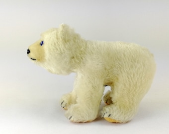 Steiff Polar Bear With ID US Zone Tag Midi 7 Inches Vintage