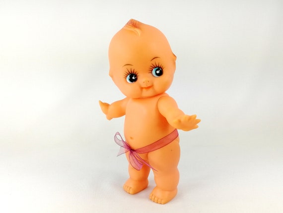 Kewpie Doll Vinyl 1970s Collectible 9 Inches Tall Jointed With