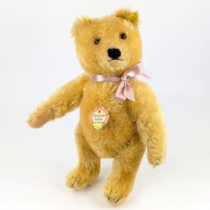 Steiff Original Teddy Bear all IDs 11 inches Yellow Vintage 1959 to 1964 produced