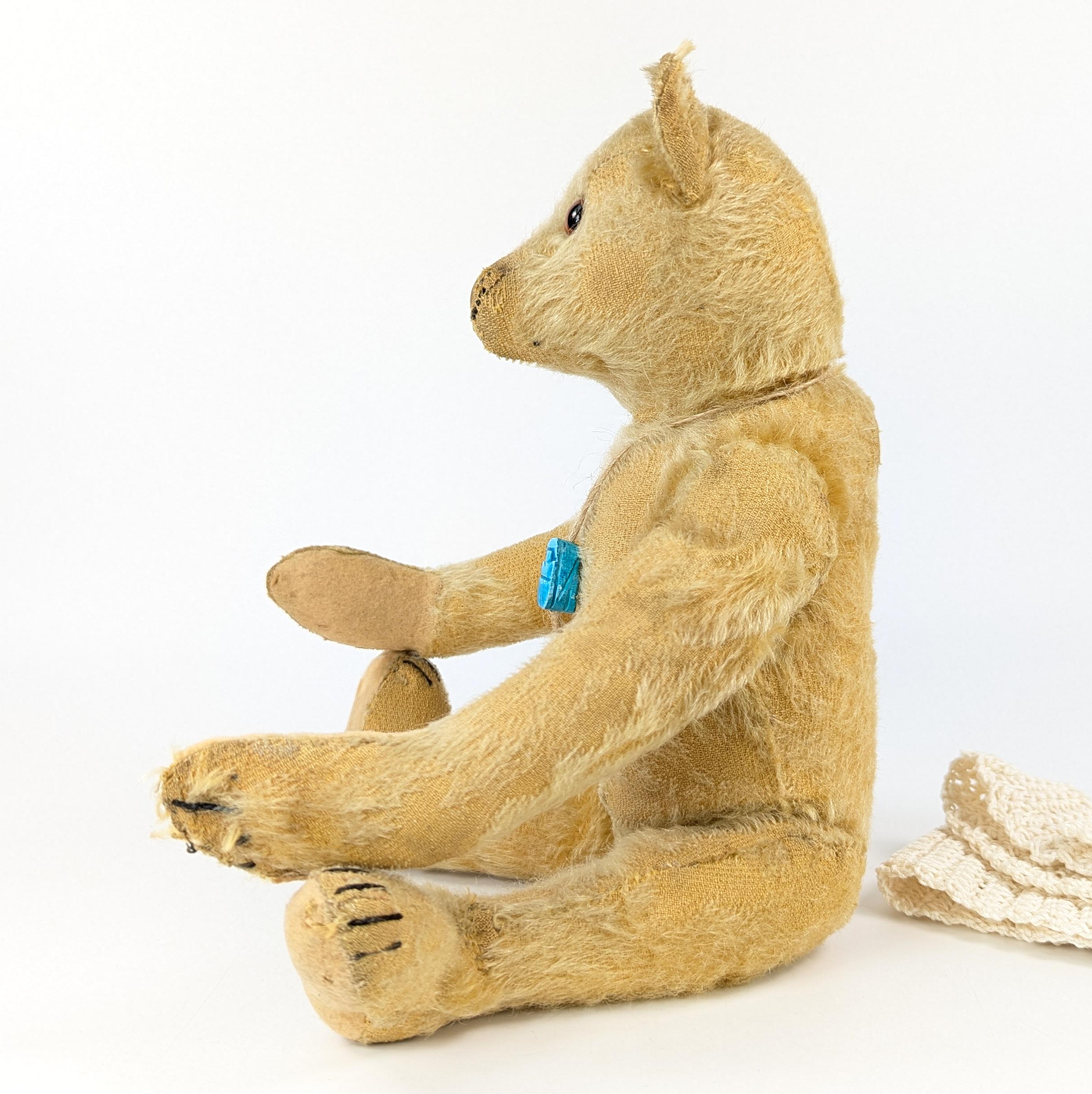 Antique Steiff Teddy Bear With Ear Button 12 Inches Produced 1906