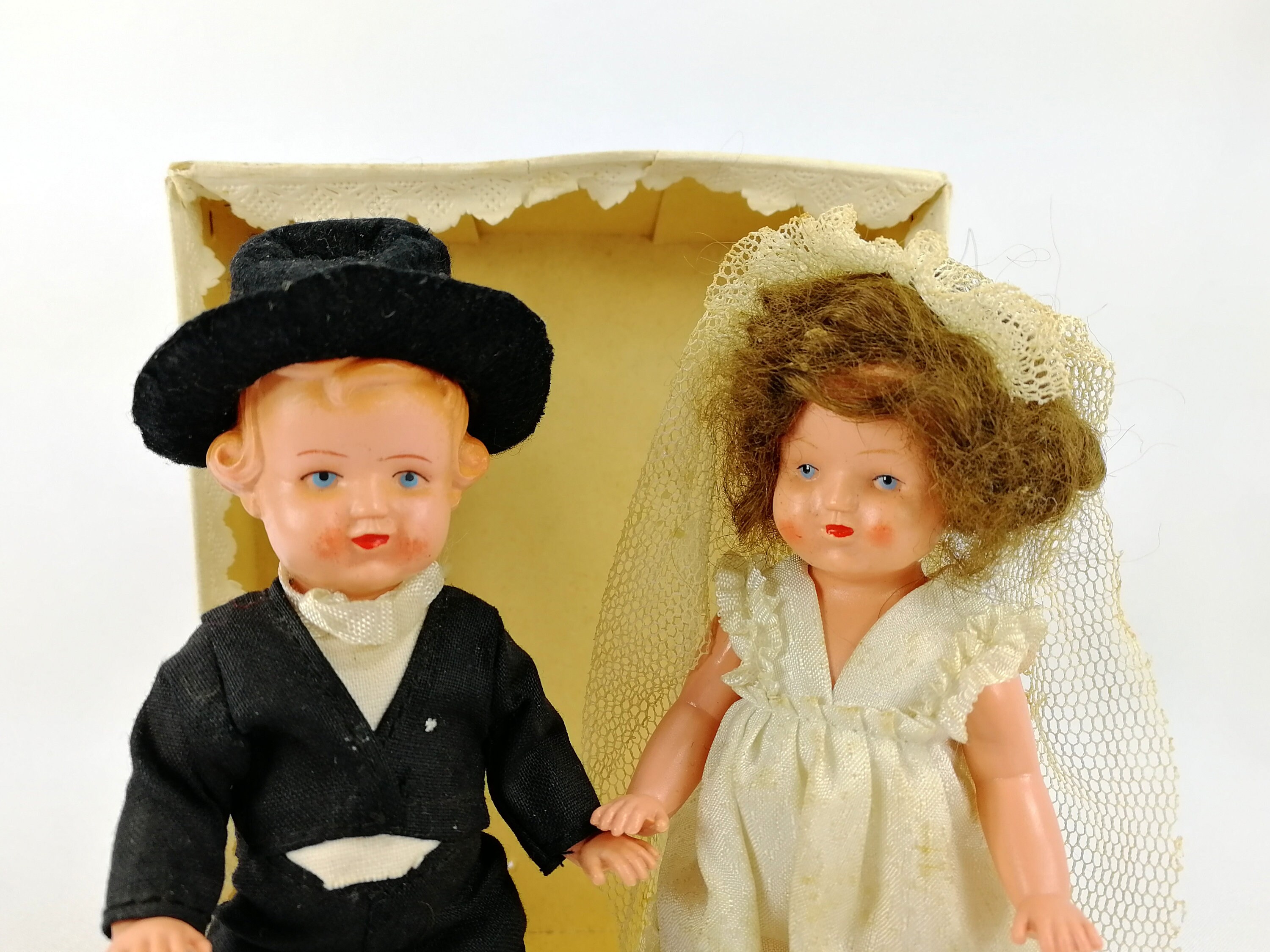 Bride and Groom Doll Couple Pair in Original Box German Made by