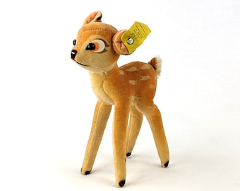 Steiff Bambi IDs 1959 to 1964 vintage 6 inches velvet deer