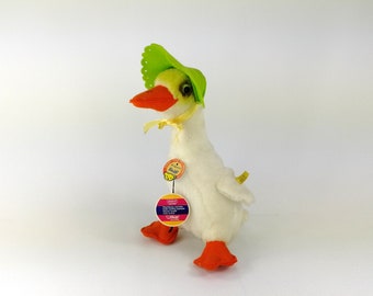 Steiff Cozy Duck Maid avec capot tous les ID menthe millésime 1970 à 1973 fait 10 pouces de haut