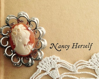 Cameo Sterling Marked AnnaLee- Collectible-Antique