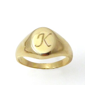 Gold monogram ring ,Personalized ring, Unisex ring ,personalized jewelry, Men initial ring, gold initial ring .monogram ring image 1