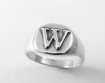 Monogram ring .men initial ring. Silver monogram ring. personalized ring .Guti initial ring. stemp ring .Engraved ring. Signet ring