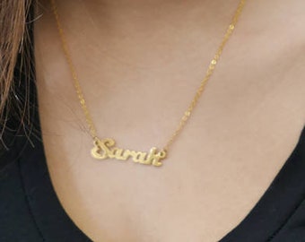 Personalisierte Namenskette. Goldene Namenskette. Personalisierte Namenskette. Personalisierter Schmuck. Geschenk für sie.