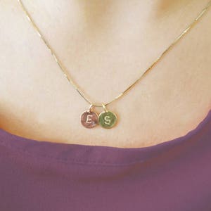14k gold initials. double Initials pendant. 2 Letter charm necklace. 2 initial pendant. Gold necklace. personalized necklace.Gift ideas