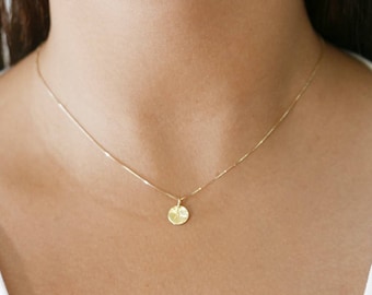 14k gold necklace. Initial pendant. Letter charm necklace. Personalized necklace. Gold pendant necklace. initial necklace.Gift ideas