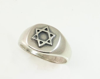 David star ring .men jewish ring. Silver kabala ring. star of david pinky ring .Guti l ring. pinky silver men Signet ring. Magen david ring