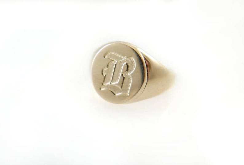 Pinky ring. Monogram ring. Unisex ring. Monogram ring. Initial ring. Gift for her.signet ring. Personalized ring. Personalized gift. image 1