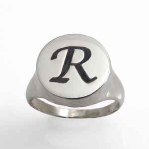 Men Monogram Ring. College Ring. Initials Ring. Silver Monogram Ring ...