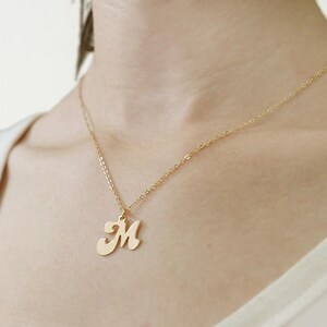 Initial necklace. One letter necklace. Gold initial necklace.  name necklace. Personalized jewelry. Initial jewelry .monogram necklace