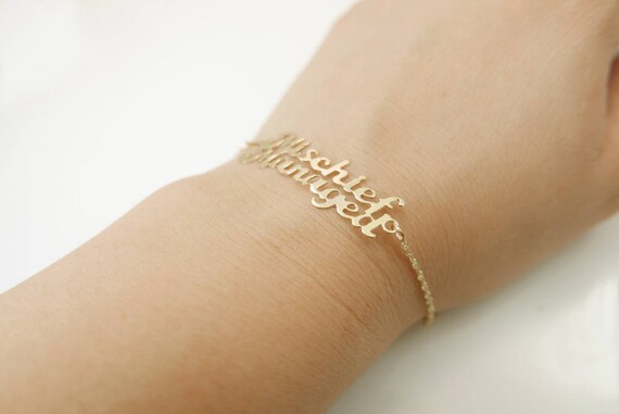 Buy 14K Gold Custom Name Bracelet, 14K Name Bracelet, Initial Bracelet, 14k  Gold Name Bracelet,personalized Gold Letter Bracelet, Name Bracelet Online  in India - Etsy