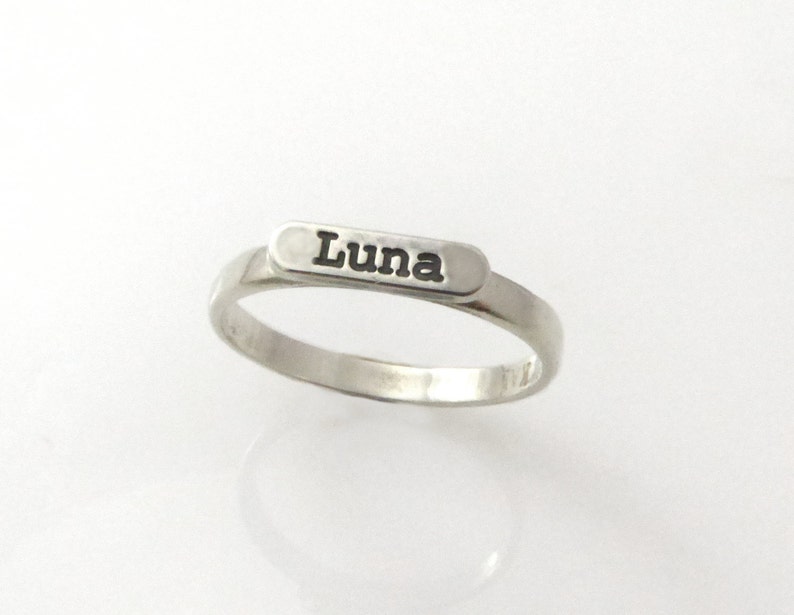 Hebrew name ring. Sterling silver ring. Personalized hebrew ring. Word ring. Name silver ring. Hebrew silver ring. Unisex ring. Hebrew name image 2