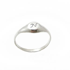 14k Pinky ring. Monogram ring. Unisex ring. Monogram ring. Initial ring. Gift for her. Signet ring. Personalized ring. Personalized gift.