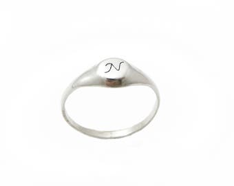 14k Pinky ring. Monogram ring. Unisex ring. Monogram ring. Initial ring. Gift for her. Signet ring. Personalized ring. Personalized gift.