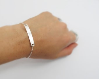 Silver bracelet. Personalized name bracelet. Sterling silver bracelet. Phrase bracelet. Bridesmaid gift. Gift ideas. Personalized jewelry
