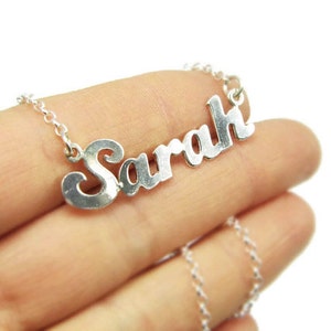 Name necklace. Silver name necklace. Personalized sterling silver name necklace. Personalized jewelry. Name jewelry. Personalized jewelry. zdjęcie 3