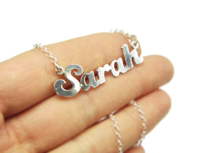 Name necklace. Silver name necklace. Personalized sterling silver name necklace. Personalized jewelry. Name jewelry. Personalized jewelry. zdjęcie 3