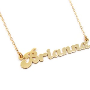 Name necklace.Personalized gold necklace. Gold plated sterling silver necklace. Gold name necklace. Gold personalized necklace. Name jewelry