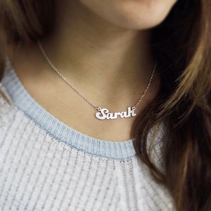Silver name necklace. Personalized necklace. Sterling silver 925. Personalized jewelry. Name necklace. Personalized  name necklace. Jewelry