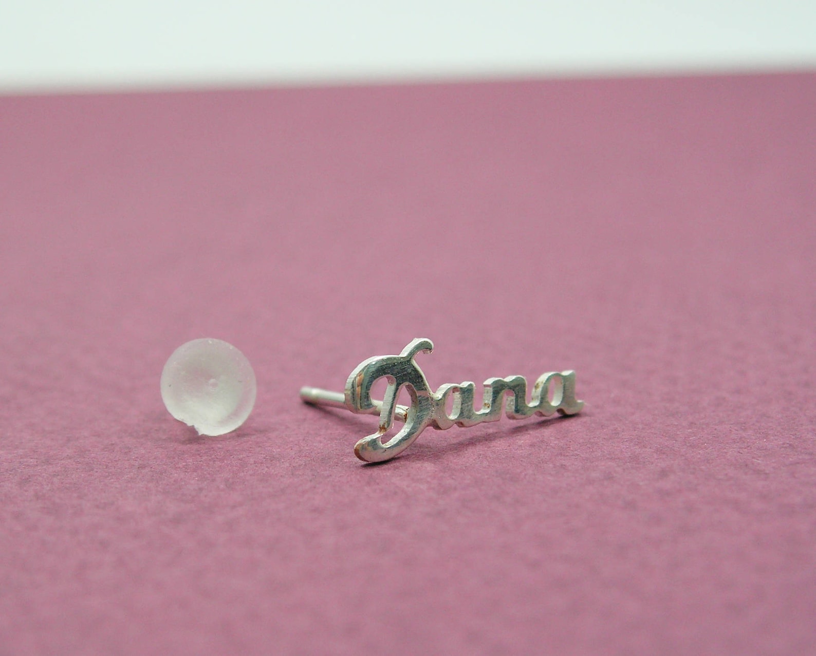 Silver Name Earrings. Monogram Earrings. Initial Earrings. Etsy