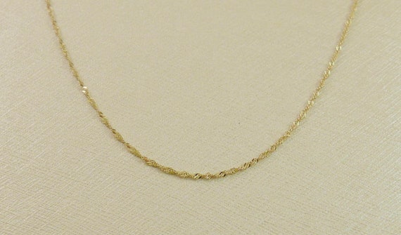 18/" 20/" 24/" 14K Solid or Blanc Boîte Chaîne Collier 0.6 mm 16/"