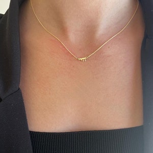 14k solid gold tiny Chai Necklace .Chai pendant. Bat Mitzvah Gift .Jewish Jewelry .Tiny Chai Charm Necklace .Hebrew chai Necklace. hai