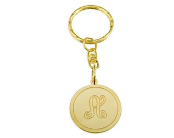 Monogram key chain. Gold monogram key chain. Personalized key chain. Gold key chain. Initial key chain. Gold monogram key chain. Gift ideas.