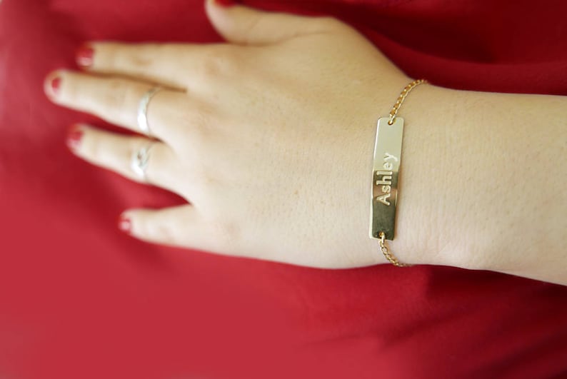 Personalized Bracelet. Name Bracelet. Name Plate Bracelet . Etsy