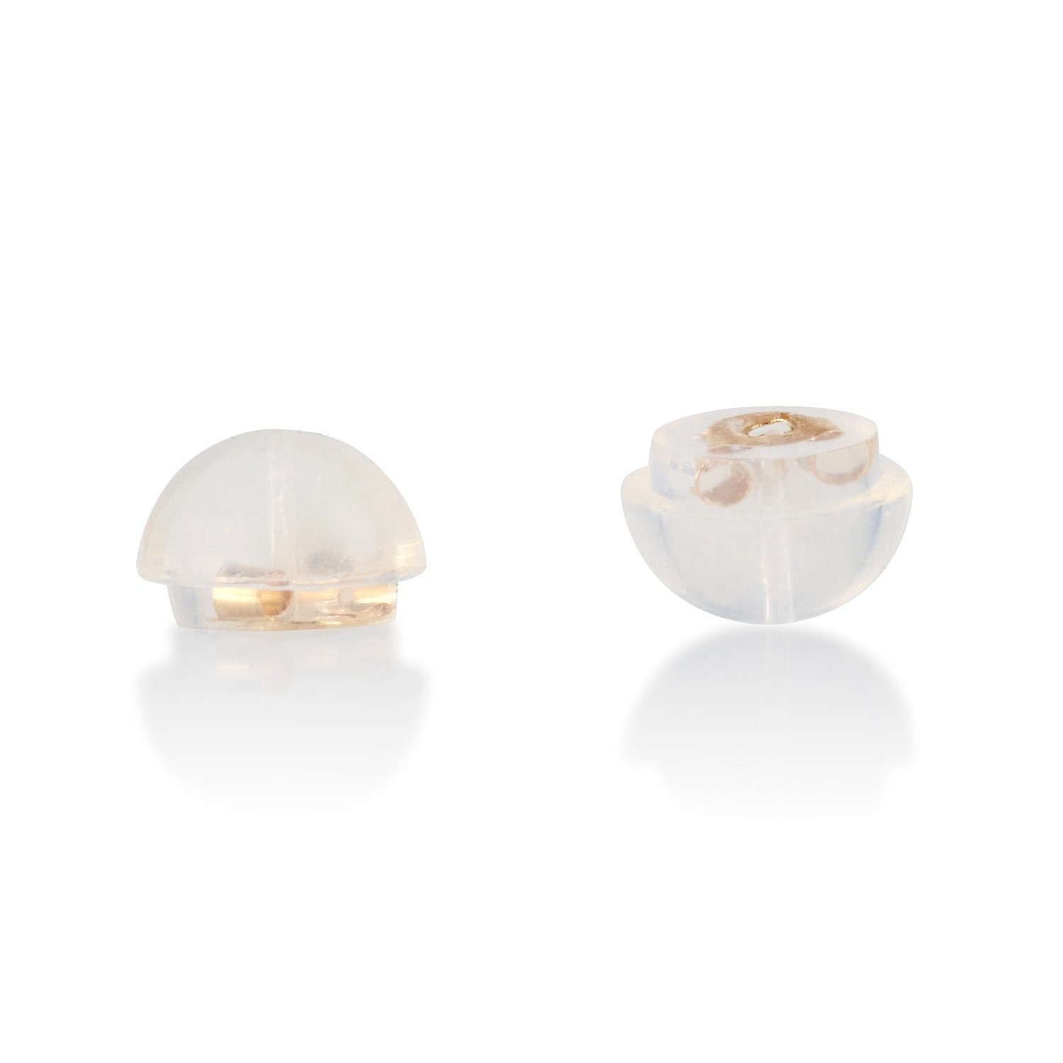 Orecchini Borchie In Oro Giallo 10K Con Zirconia - Cesto Solitario, Diametro 1.5-10mm