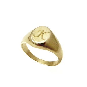 Gold monogram ring ,Personalized ring, Unisex ring ,personalized jewelry, Men initial ring, gold initial ring .monogram ring image 2