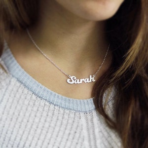 Name necklace. Silver name necklace. Personalized sterling silver name necklace. Personalized jewelry. Name jewelry. Personalized jewelry. image 1