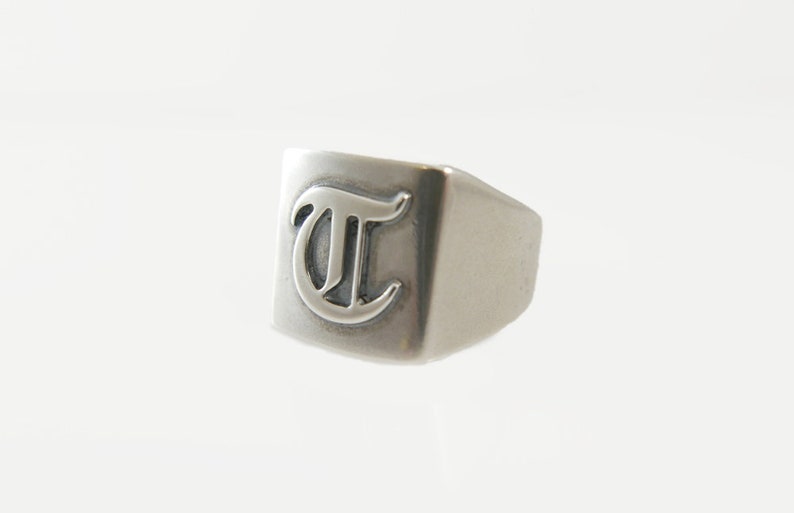 Massive Monogram Ring .men Initial Ring. Monogram Ring. Etsy