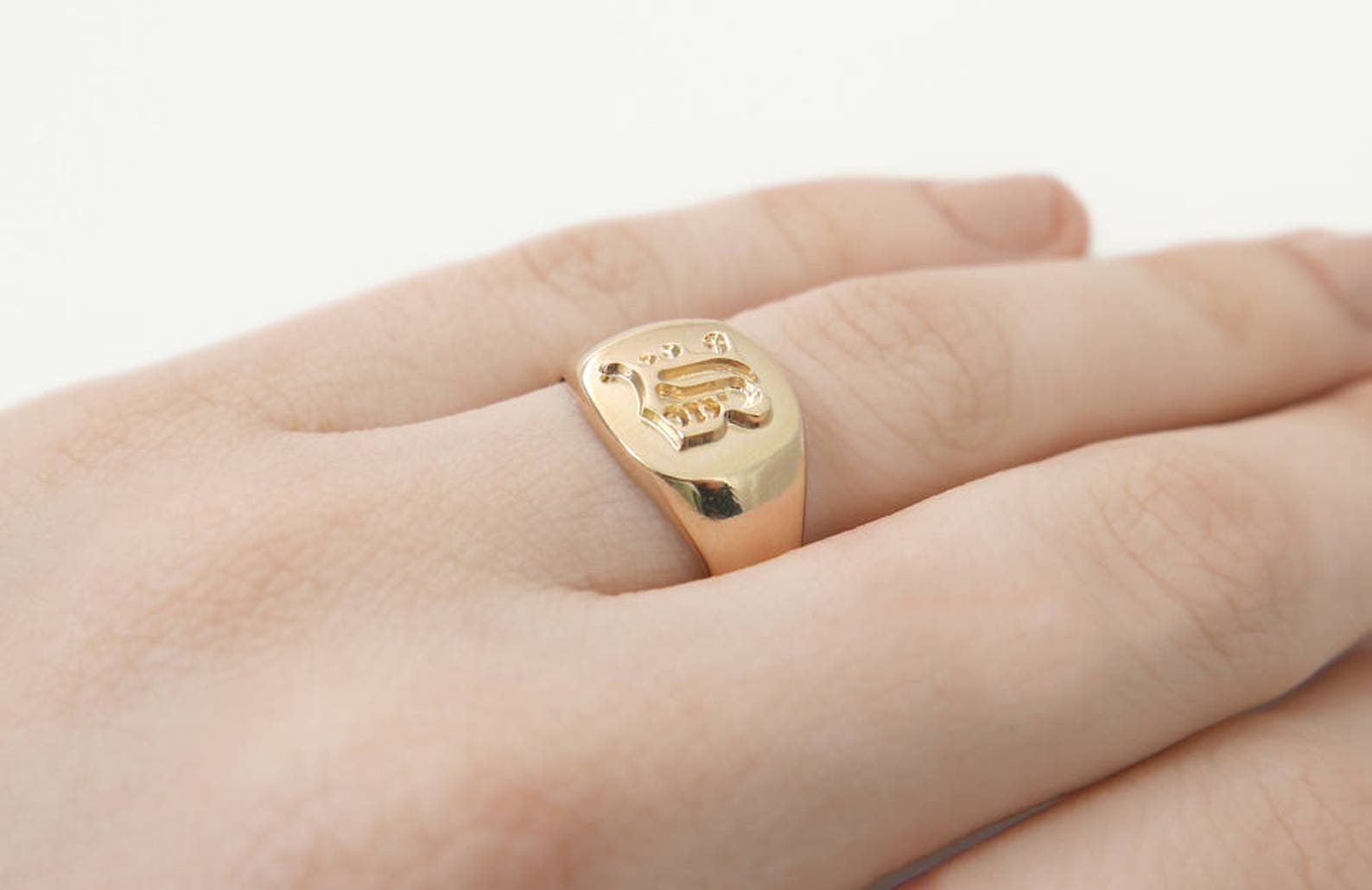 Monogram Ring .men Initial Ring. Gold Monogram Ring. | Etsy