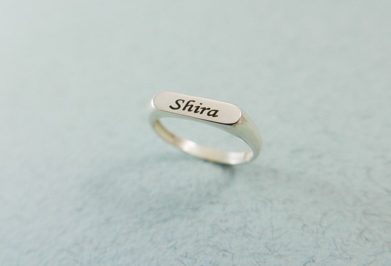 Silver name ring. Sterling silver ring. Personalized name image 0