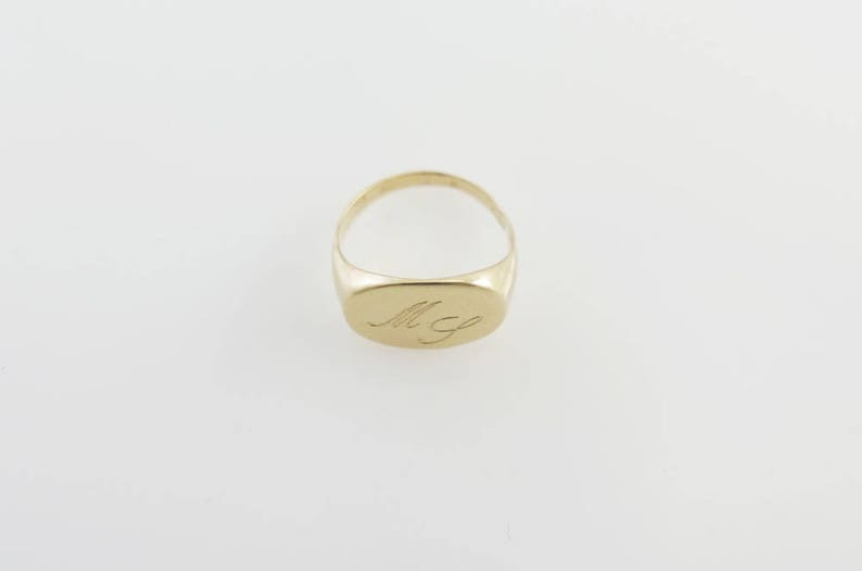 14k solid gold Pinky ring. Monogram ring. monogram ring. Initial ring. Gift for her. Gold signet ring. Personalized ring. initial ring. image 7