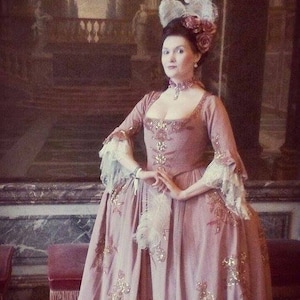 Rococo Fete Galantes Versailles Du Barry Dress Romantic Marie Antoinette Robe
