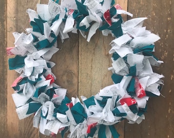 Handmade Christmas rag wreath