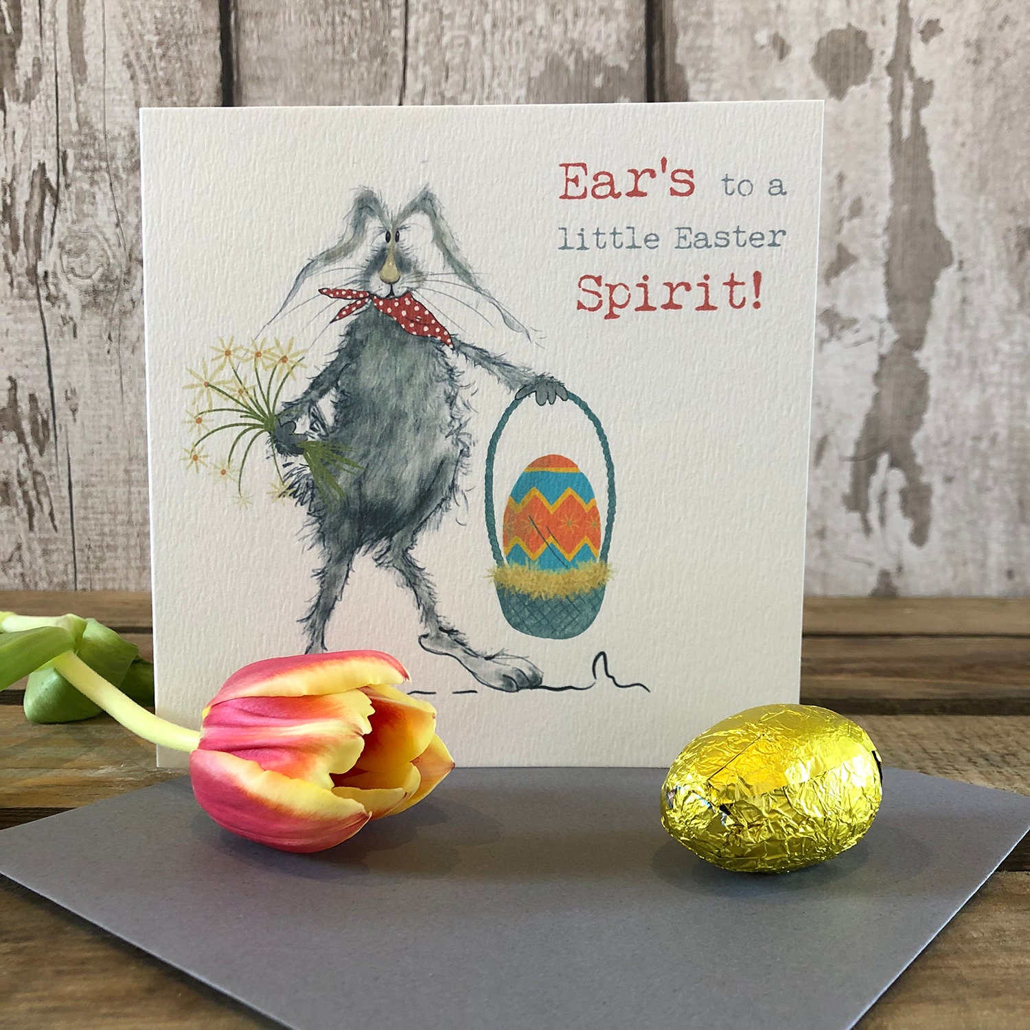 Easter Spirit Easter Card Easter Eggs Blank Inside Etsy UK
