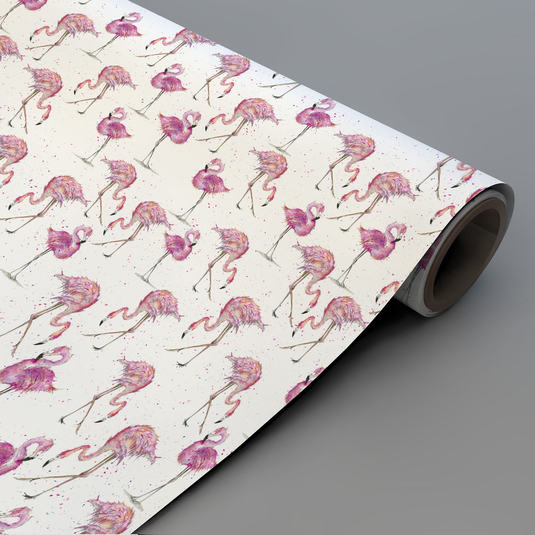Flamingo Wrapping Paper Flamingo Gift Wrap Flamingo Gift - Etsy