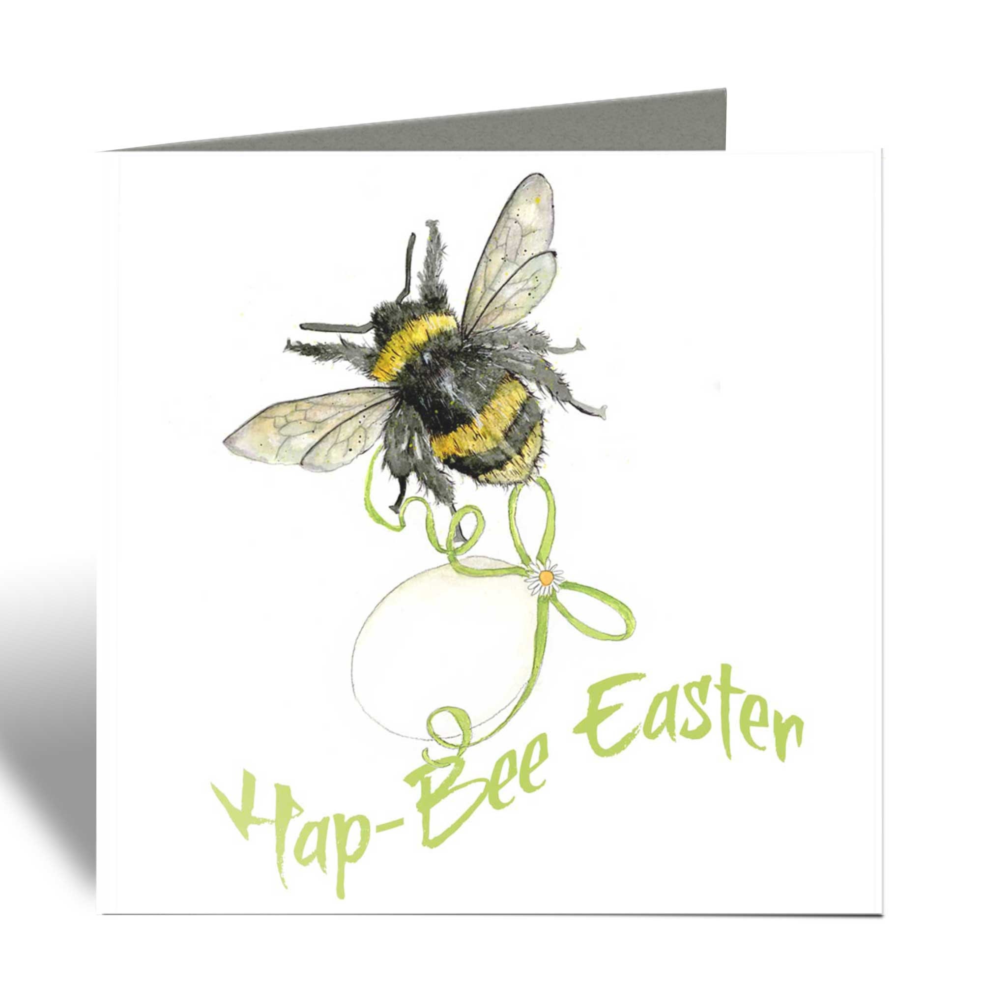 Hapbee Easter Greeting Card Bumble Bee Easter Card Easter Etsy UK