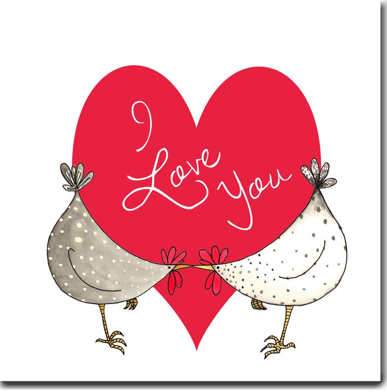 chicken-valentine-card-chicken-and-heart-card-love-card-etsy